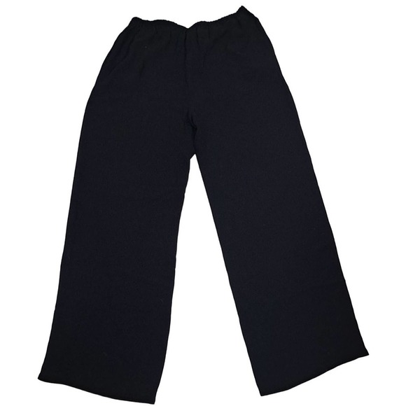 Dusan black Wide Leg pants 100% Silk size Medium - Picture 1 of 3